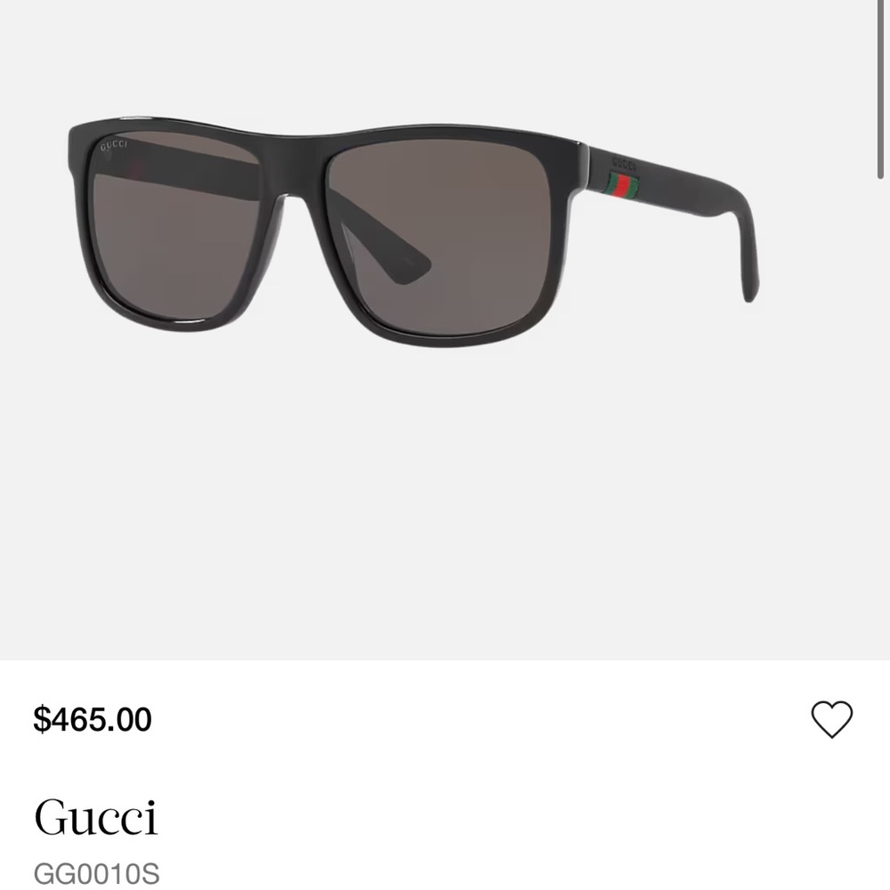 Gucci Dark Gray Sunglasses with Signature Stripe